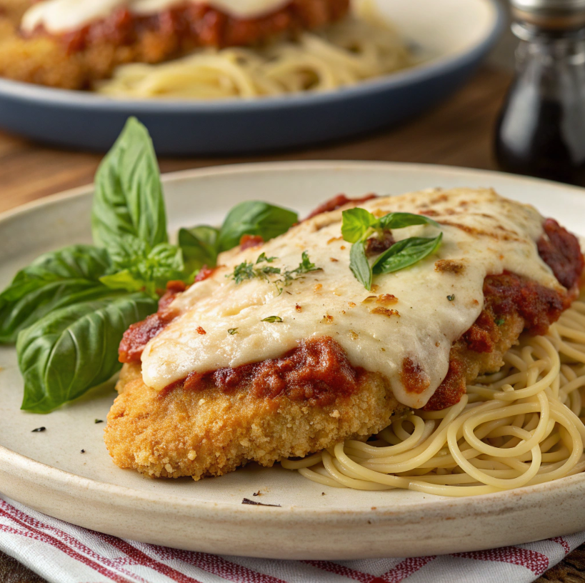 Why is it called chicken parm if it's made with mozzarella?