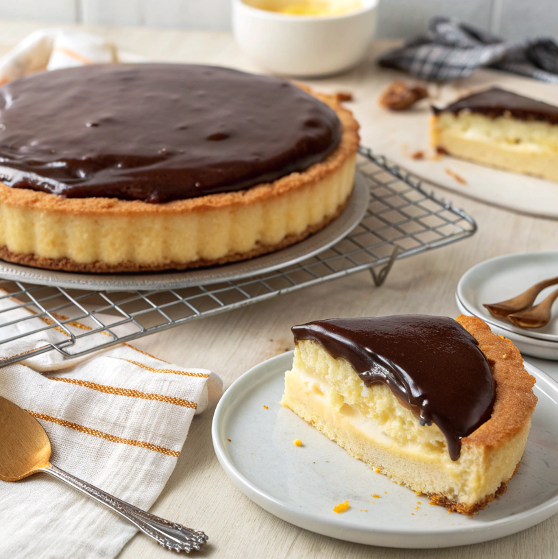 What's the difference between a Bavarian cream pie and a Boston Cream Pie?