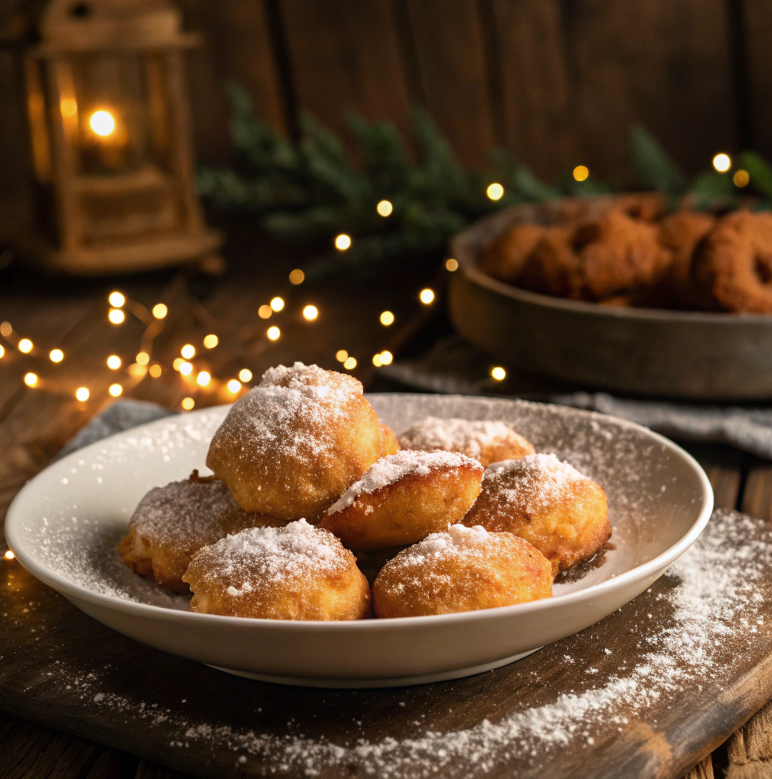 Plate of Fried Oreos with powdered sugar